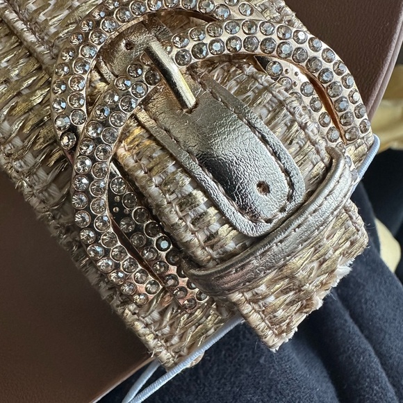 Andiamo Gold Woven Sandals - Picture 4 of 5